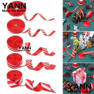 Yann1 ริบบิ้นลายคริสต์มาส สําหรับตกแต่งบ้าน ต้นคริสต์มาส