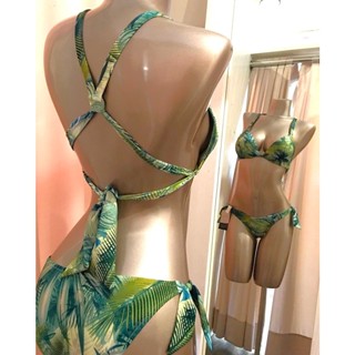 Annebra Cruise ชุดว่ายน้ำ บิกินี่ ทูพีช Two Piece Swimsuit รุ่น 9-366/9-368 ลายพิมพ์สีเขียว