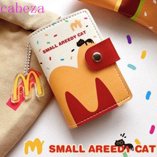 Cabeza McDonalds กระเป๋าใส่บัตร ใส่บัตรธนาคาร หนัง PU ใบสั้น สไตล์เกาหลี ลําลอง สําหรับผู้หญิง