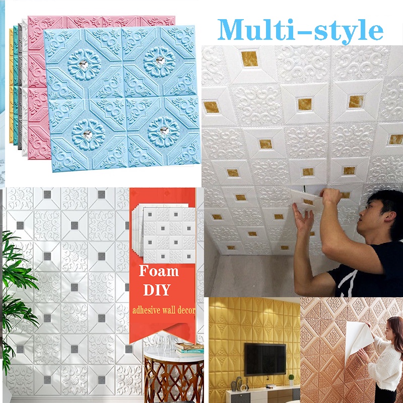 วอลเปเปอร์ติดผนัง ฝ้าเพดาน ที่ติดผนัง วอลเปเปอร์ 3D ผ้าติดผนัง แผ่นติดผนัง wallpaper ติดผนัง ห้องนอน ของแต่งห้อง แต่งห้องนอน ของแต่งห้อง แต่งห้อง ตกแต่งห้อง หัวเตียง ของแต่งบ้าน ติดผนัง ตกแต่งบ้าน ตกแต่งผนัง สติกเกอร์ โฟม แผ่นห้อง บัวติด ผนัง วิลเปเปอร์ผ - รูปที่ 6