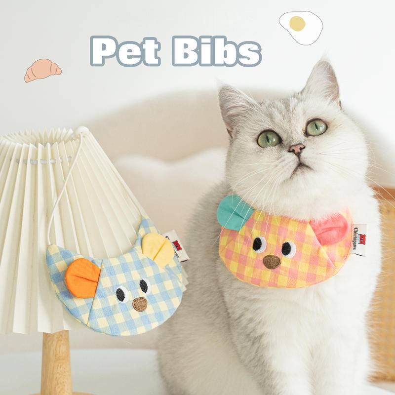 ผ้าพันคอ ผ้ากันเปื้อน ทรงสามเหลี่ยม อุปกรณ์เสริม สําหรับสัตว์เลี้ยง สุนัข แมว