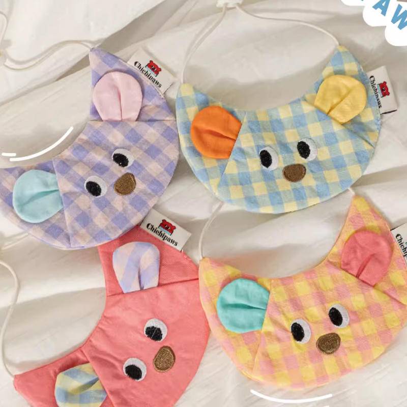 ผ้าพันคอ ผ้ากันเปื้อน ทรงสามเหลี่ยม อุปกรณ์เสริม สําหรับสัตว์เลี้ยง สุนัข แมว - รูปที่ 6