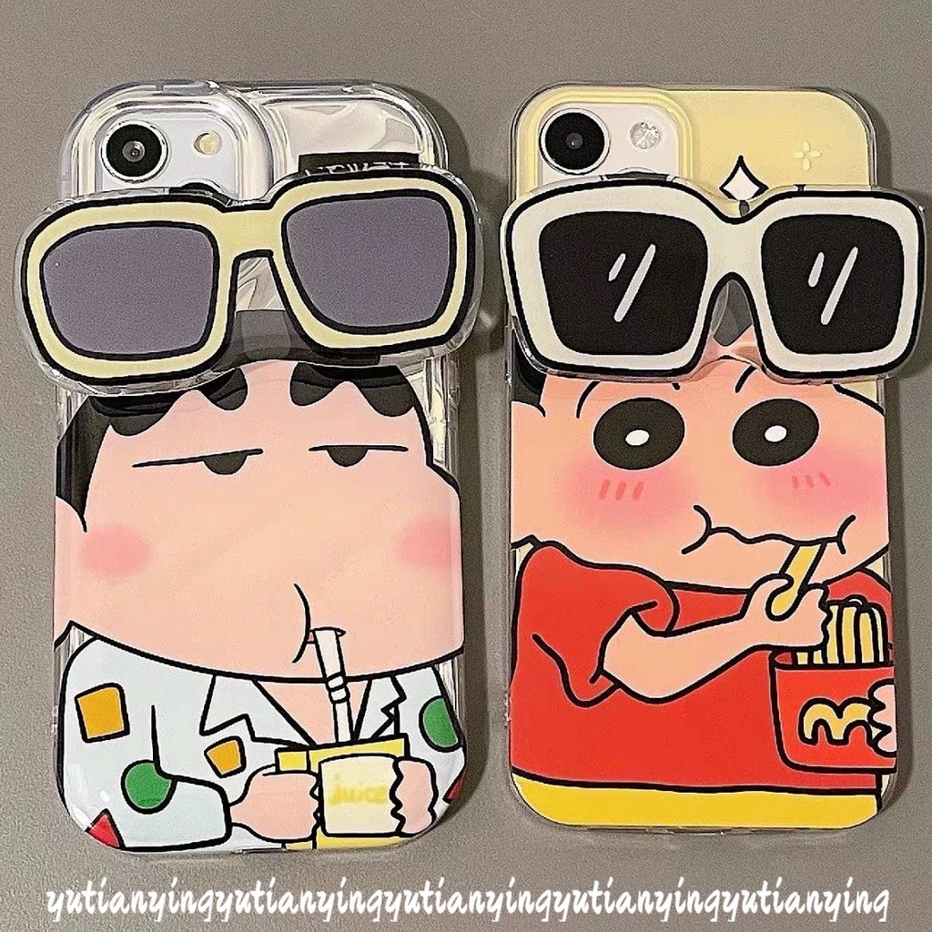 เคสโทรศัพท์มือถือ ลายการ์ตูนชินจังน่ารัก พร้อมขาตั้ง สําหรับ VIVO Y17 Y35 Y22 Y16 Y30 Y12 Y12i Y21 Y02 Y31 V25 Y95 Y93 Y91C Y50 Y51 Y33s Y11 Y20 Y15 Y02s Y15A V21 V23E Y20i Y12S Y75 Y21s Y15s Y20S