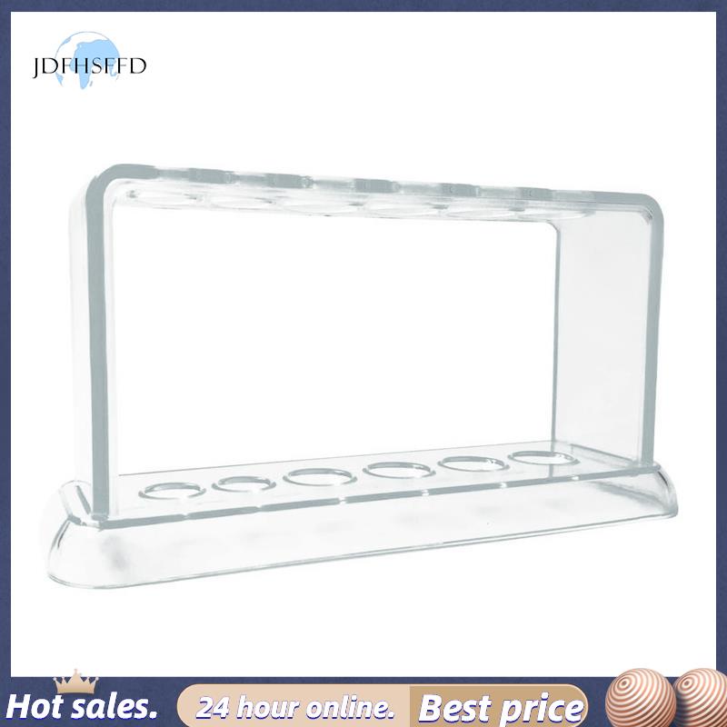 jdfhsffdPlastic Clear Test Tube Rack 6 Holes Stand Lab Test Tube Stand Shelf School Supply Lab อุปกร