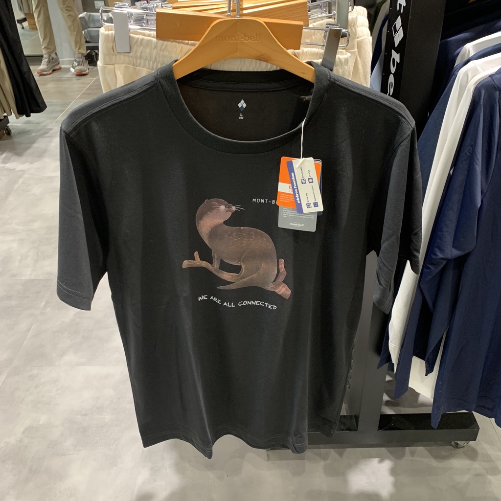Montbell เสื้อยืด unisex แขนสั้นทรงหลวมป้องกันแสงแดด