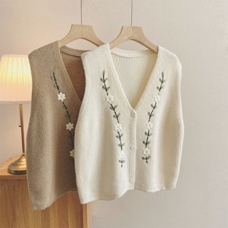 เสื้อกั๊ก คอวี ผ้าถัก แฟชั่นใหม่ สําหรับผู้หญิง