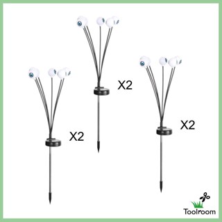 โคมไฟ LED พลังงานแสงอาทิตย์ สําหรับตกแต่งทางเดิน สนามหญ้า ฮาโลวีน จํานวน 2 ชิ้น