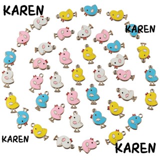 Karen จี้รูปไก่อีสเตอร์ อัลลอย ขนาด 21 มม. X 12 มม. สีทอง 4 แบบ สําหรับผู้หญิง