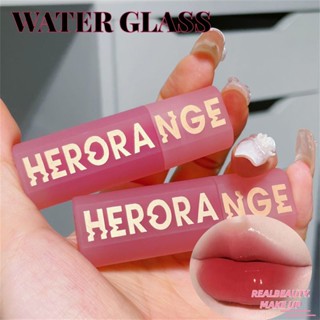 HERORANGE Gloss Mirror Lip Glaze Moisturizing Graffiti Non-stick Cup ลิปกลอสแก้วยาวนาน [realbeauty]