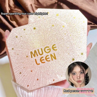 MUGELEEN Pearlescent Matte Eyeshadow Palette Repair Face Brightening กันน้ำ Lasting Fairy เครื่องสำอาง [realbeauty]