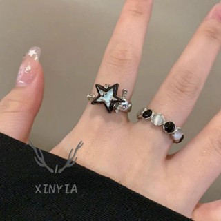 【xinyia1】แหวนแฟชั่น รูปตาแมว ประดับหินดาว หรูหรา