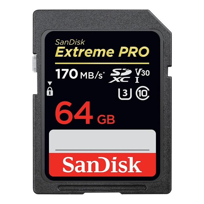 SANDISK Sdxc การ์ดหน่วยความจํา SD Ultra Extreme Pro 64GB UHS-I - C10 U3 V30 4K UHD 120 170 MB SD