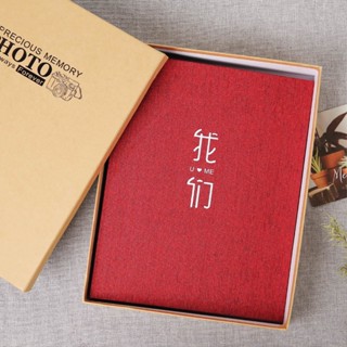  สมุดอัลบั้มรูปภาพ ผ้าลินิน แบบพับได้ แฮนด์เมด diy 520 ชิ้น