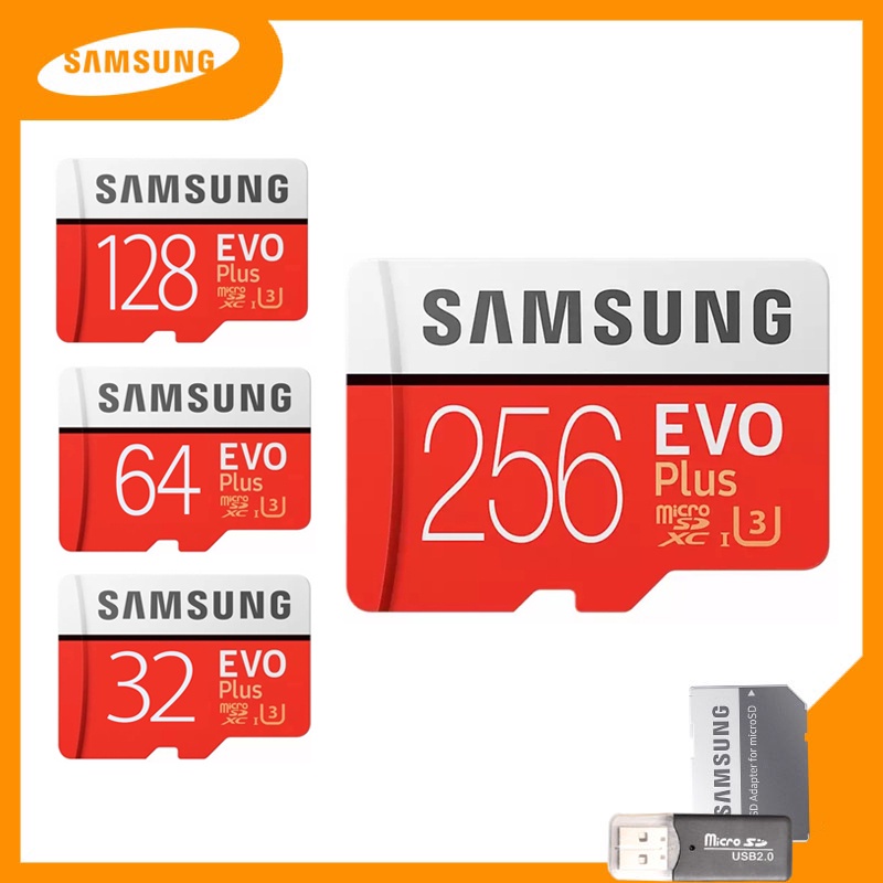 การ์ดหน่วยความจํา Samsung Micro SD Card 32 64 128 256GB