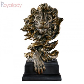 #ROYALLADY#Lion โมเดลหัวตุ๊กตา แบบนิ่ม สไตล์ยุโรปโมเดิร์น สําหรับตกแต่งบ้าน DIY