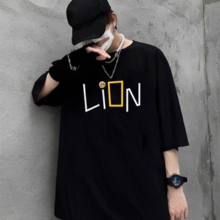 เสื้อยืดคุณภาพดี   เสื้อยืด พิมพ์ลายสิงโต Lion My School President Drama Thailand | เสื้อยืด พิมพ์ลายสิงโต My School Prs