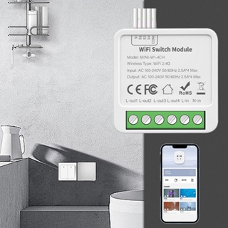 โมดูลสวิตช์อัจฉริยะอัตโนมัติ 2.412GHz-2.484GHz AC100-240V อุปกรณ์เสริม สําหรับบ้าน