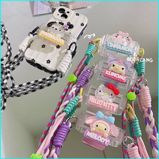 Doly Sanrio Cinnamoroll Kuromi Hello Kitty สายคล้องโทรศัพท์มือถือ ลายการ์ตูน