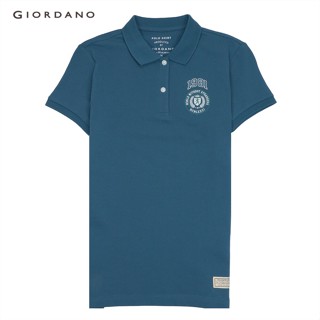 GIORDANO โปโลผู้หญิง Womens Short Sleeve Slim Fit Polo 05313232