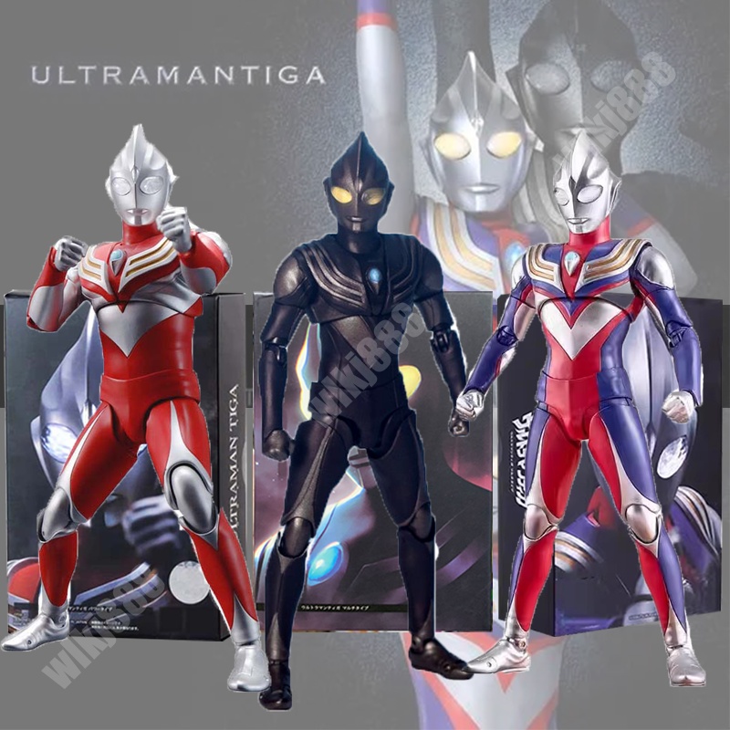 โมเดลฟิกเกอร์ อนิเมะ Ultraman S H Figuarts Tiga ACT Zero Geed Belial X ของเล่นสําหรับเด็ก