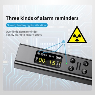 Industrial Shop นิวเคลียร์เครื่องตรวจจับรังสี β γ X Ray GM Geiger Counter TFT ความปลอดภัยนาฬิกาปลุกมือถือรังสี Dosimeter DC 5V