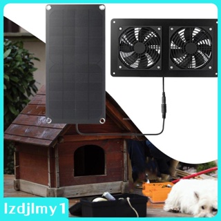 [Lzdjlmy1] ชุดพัดลมระบายความร้อน แผงพลังงานแสงอาทิตย์ 10W 12V สําหรับบ้านสัตว์เลี้ยง ไก่ เรือนกระจก