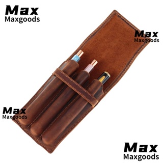 Maxg กระเป๋าหนัง สําหรับใส่ปากกา เครื่องเขียน ดินสอ