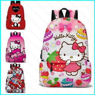 Doly Sanrio Hello Kitty กระเป๋าเป้สะพายหลัง ความจุขนาดใหญ่ อเนกประสงค์ แฟชั่นสําหรับนักเรียนหญิง