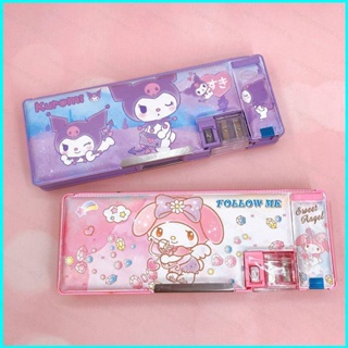 Doly Sanrio Kuromi mymelody กล่องดินสอ ลายการ์ตูนน่ารัก สองด้าน ความจุขนาดใหญ่ อเนกประสงค์ สําหรับนักเรียน