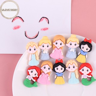 Ulove1bsby จี้เรซิ่น รูปนางเงือก เจ้าหญิงน่ารัก DIY อุปกรณ์เสริม 10 ชิ้น TH