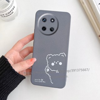 Phone Case Realme 11 NFC 4G 5G C51 พร้อมส่ง เคสโทรศัพท์มือถือแบบนิ่ม ผิวด้าน กันรอยนิ้วมือ ลายการ์ตูนหมี สําหรับ