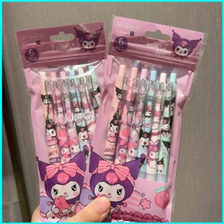 SANRIO Doly ปากกาเจล หัวกลม สีดํา 0.5 มม. 6 ชิ้น ต่อชุด