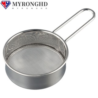 Myronghd ที่กรองแป้งสแตนเลส เส้นผ่าศูนย์กลาง 2.5 นิ้ว พร้อมที่จับ สําหรับกรองแป้ง ชา เบเกอรี่