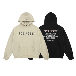 เสื้อกันหนาว มีฮู้ด พิมพ์ลายนักร้อง FEAR OF GOD Sob Rock แฟชั่นสําหรับผู้ชาย และผู้หญิง