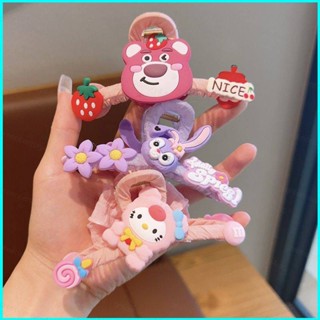 Doly Sanrio hello kitty Lotso กิ๊บติดผม กิ๊บติดผม ขนาดใหญ่ สตรอเบอร์รี่ หมี ผ้าโพกศีรษะ ผู้หญิง เครื่องประดับผม