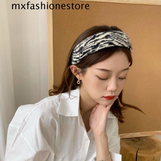 Mxfashione ที่คาดผมกํามะหยี่ แฟชั่นใหม่ ผูกปม ขอบกว้าง ฟองน้ําหนา ลายสัตว์