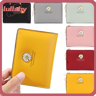 Lullaby กระเป๋าใส่เหรียญ ใบสั้น หนัง PU แต่งจี้โบว์ ขนาดเล็ก คุณภาพสูง สําหรับผู้หญิง