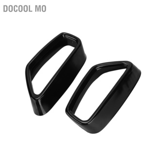 Docool Mo 2 ชิ้นท่อไอเสียท่อเคล็ดลับฝาครอบสีดำเงาสำหรับ 5 Series G30 G38 2018-2021