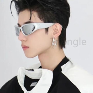 Alien y2k Future Sense ins Style Millennium Future Technology Sense แว่นตากันแดด สไตล์พังก์ ยุโรป อเมริกัน เรโทร แฟชั่น สําหรับผู้ชาย ผู้หญิง