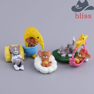 Bliss ตุ๊กตาฟิกเกอร์ Tom &amp; Jerry Tom &amp; Jerry PVC ขนาดเล็ก สําหรับตกแต่งบ้าน