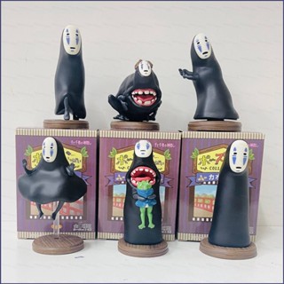 Ye โมเดลตุ๊กตาฟิกเกอร์ Spirited Away No Face man 6 ชิ้น สําหรับตกแต่งบ้าน