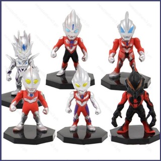 Ye โมเดลฟิกเกอร์ อุลตร้าแมน Tiga Belial Geed Zero Ultraman ของเล่น ของสะสม สําหรับเด็ก 6 ชิ้น