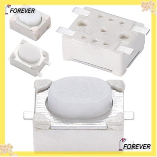 Forever สวิตช์ปุ่มกด พลาสติก โลหะ ไมโคร 4 5 ขา 3*4*2.5 มม. สีขาว