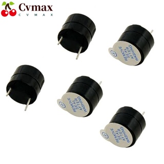 Cvmax บัซเซอร์เสียงต่อเนื่อง Piezo 5V 12 * 9.5 มม. DC 2 ขั้ว สีดํา 5 ชิ้น