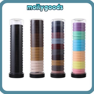 Moilyhd 20 ชิ้น / กล่อง ยางรัดผม นุ่ม ที่มีสีสัน เด็ก ผู้ใหญ่ เด็ก เครื่องประดับผม ยางรัดผม ยืดหยุ่น