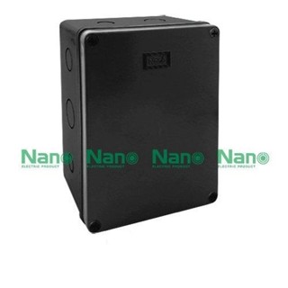 NANO Electric® NANO-205B กล่องกันน้ำพลาสติก ฝาทึบ ขนาด W151xH198xD96 mm (JUNCTION BOX IP65) สีดำ