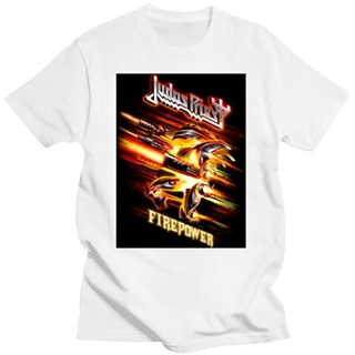 เสื้อยืด พิมพ์ลาย Judas Priest Firepower Tour ขนาดใหญ่ สําหรับผู้ชาย