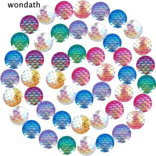 Wonda ลูกปัดเรซิ่น รูปเกล็ดปลานางเงือก 12 มม. 15 สี สําหรับสร้อยข้อมือ