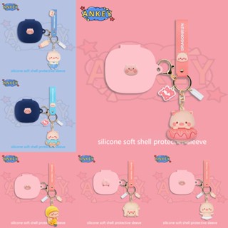 for JBL Live Pro 2 / W300 / Live Pro+ / Free2 / Wave Flex Case Cute Pig Earphone Silicone Earbuds Soft Protective Headphone Cover Headset Skin with Pendant