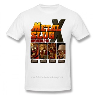 เสื้อยืดลําลอง แขนสั้น พิมพ์ลายเกม Metal Slug X ขนาดใหญ่ แฟชั่นสําหรับผู้ชาย 100